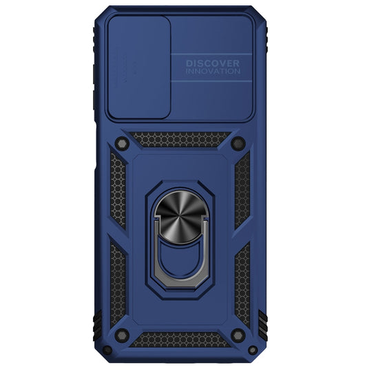 For Samsung Galaxy A23 Sliding Camshield Holder Phone Case(Blue) by buy2fix