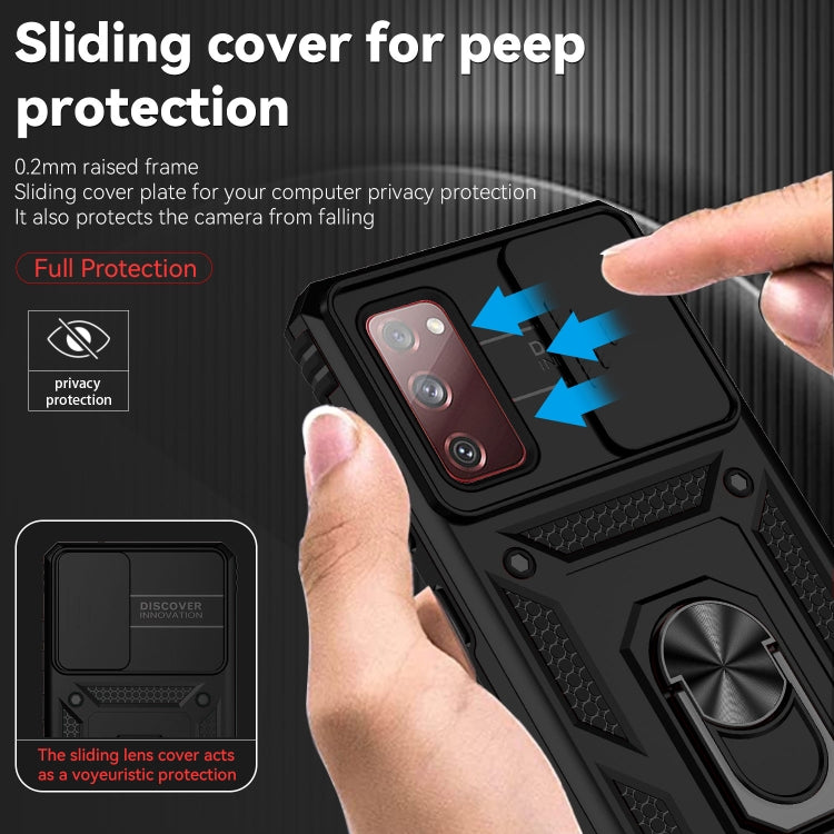 For Samsung Galaxy S20 FE Sliding Camshield Holder Phone Case(Black) by buy2fix