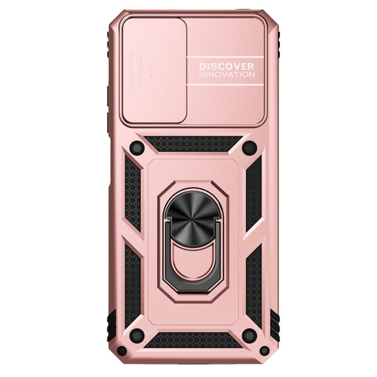 For Xiaomi Redmi Note 11 Global Sliding Camshield Holder Phone Case(Rose Gold) by buy2fix