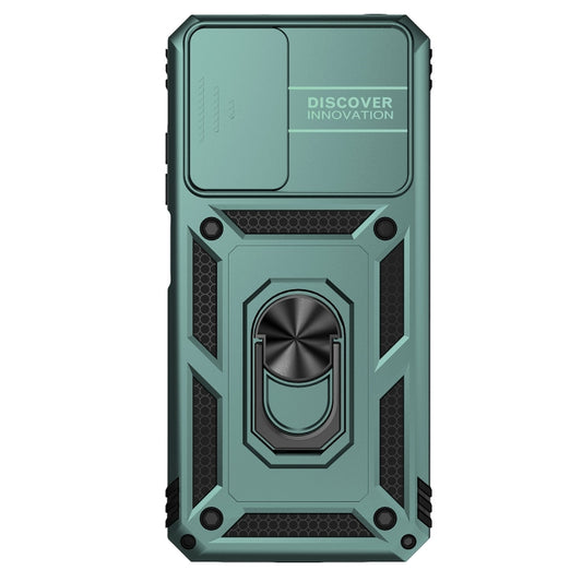 For Xiaomi Redmi Note 11 Global Sliding Camshield Holder Phone Case(Dark Green) by buy2fix