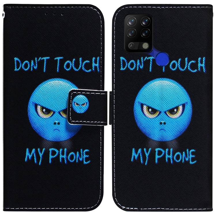 For Tecno Pova LD7 Coloured Drawing Leather Phone Case(Anger) by buy2fix