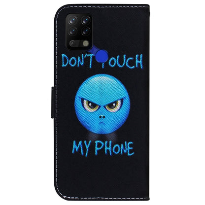 For Tecno Pova LD7 Coloured Drawing Leather Phone Case(Anger) by buy2fix