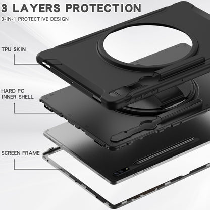 For Samsung Galaxy Tab S8 Ultra Shockproof TPU + PC Tablet Case(Black) - Galaxy Tab S8 Ultra Cases by buy2fix | Online Shopping UK | buy2fix