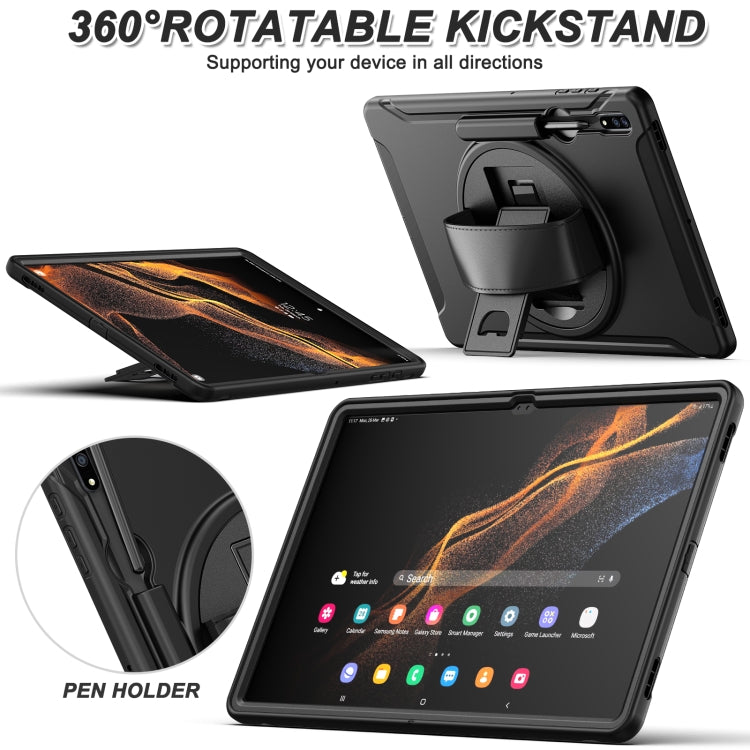 For Samsung Galaxy Tab S8 Ultra Shockproof TPU + PC Tablet Case(Black) - Galaxy Tab S8 Ultra Cases by buy2fix | Online Shopping UK | buy2fix