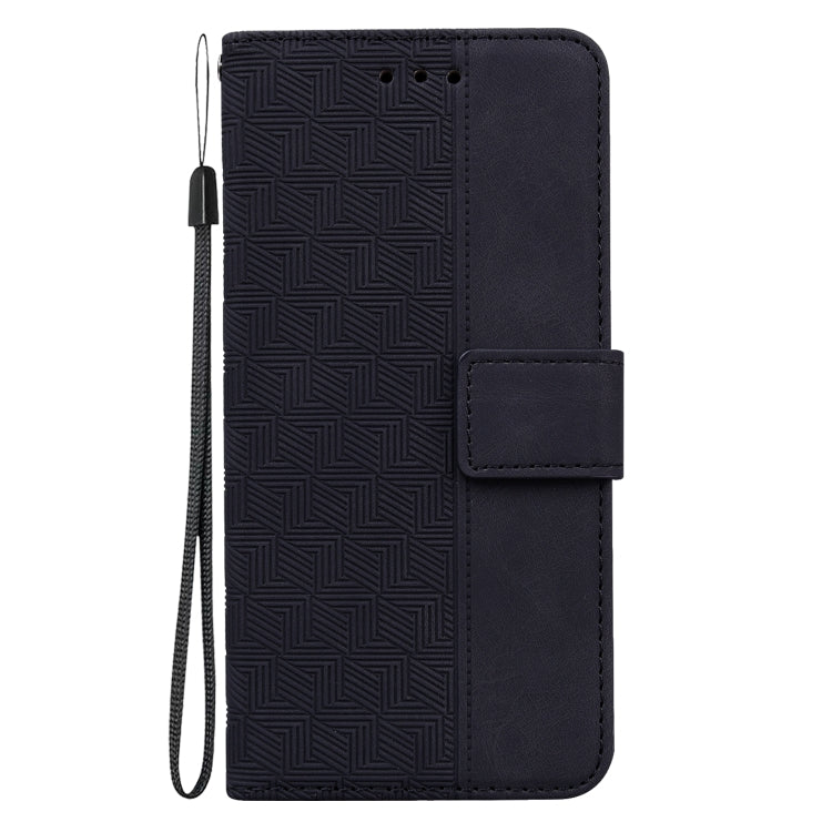 For Tecno Camon 18 / 18P Geometric Embossed Leather Phone Case(Black) by buy2fix