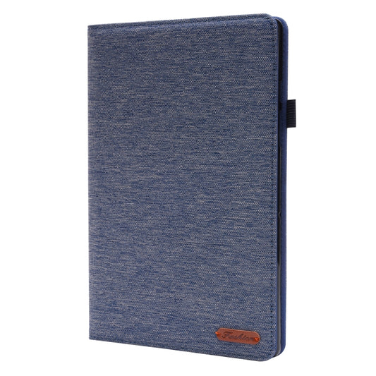 For Lenovo M10 Plus 10.3 inch TB-X606 / TB-X606F Horizontal Flip TPU + Fabric PU Leather Tablet Case(Dark Blue) by buy2fix
