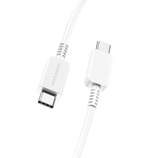 Borofone BX69 1m 5A Type-C to Type-C Ultra Fast Charging Data Cable(White) -  by Borofone | Online Shopping UK | buy2fix