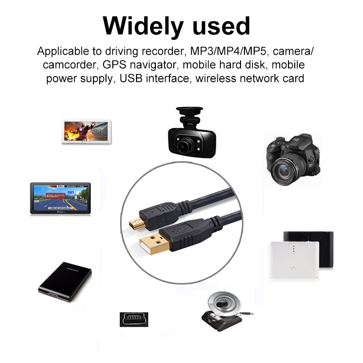 1.5m Mini 5 Pin to USB 2.0 Camera Extension Data Cable - Camera Accessories by buy2fix | Online Shopping UK | buy2fix