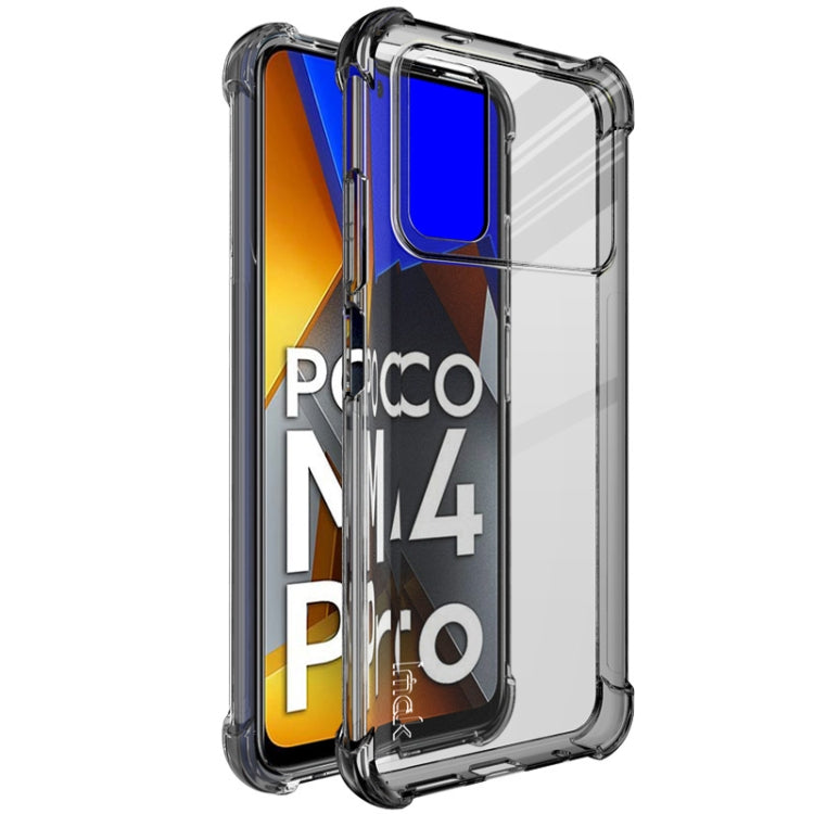 For Xiaomi Poco M4 Pro 4G Global imak TPU Phone Case with Screen Protector(Transparent Black) - Xiaomi Cases by imak | Online Shopping UK | buy2fix