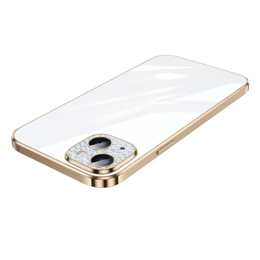 For iPhone 13 SULADA Diamond Lens Protector Plated Frosted Case(Gold) - iPhone 13 Cases by SULADA | Online Shopping UK | buy2fix
