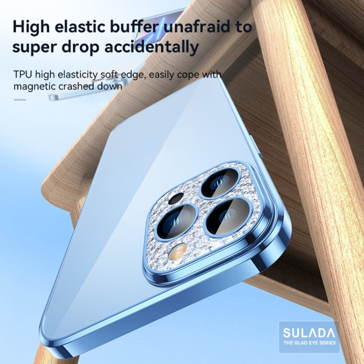 For iPhone 13 SULADA Diamond Lens Protector Plated Frosted Case(Gold) by SULADA