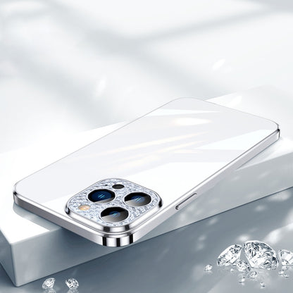 For iPhone 13 Pro Max SULADA Diamond Lens Protector Plated Frosted Case (Silver) by SULADA