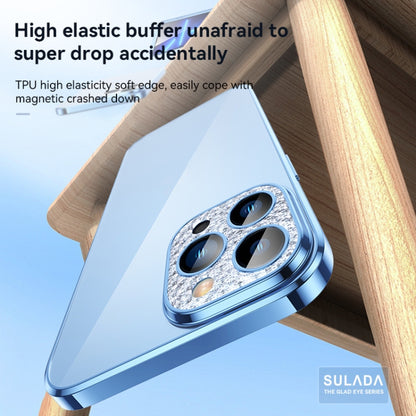 For iPhone 13 Pro Max SULADA Diamond Lens Protector Plated Frosted Case (Silver) by SULADA