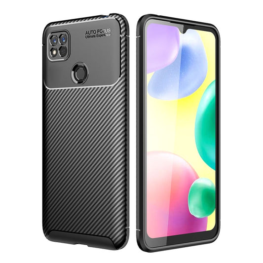 For Xiaomi Redmi 10A Carbon Fiber Texture Shockproof TPU Phone Case(Black) - Xiaomi Cases by buy2fix | Online Shopping UK | buy2fix