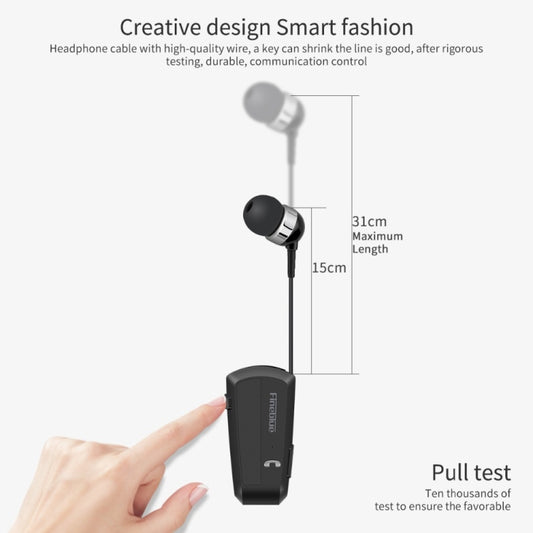 Fineblue F990 CVC6.0 Noise Reduction Lavalier Bluetooth Earphone, Support Vibration Reminder(Black) by Fineblue