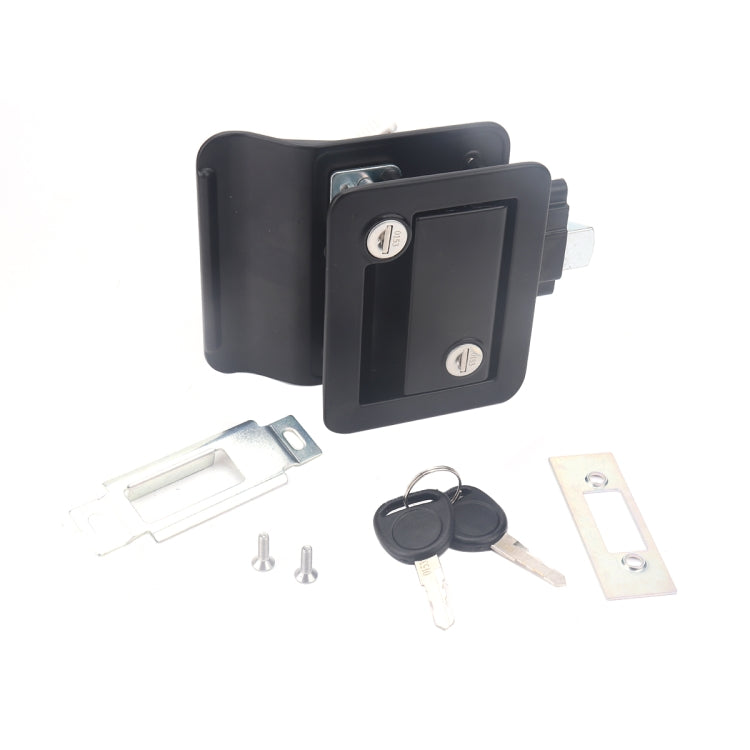 A5981-03 Black RV Paddle Entry Door Lock Latch - In Car by buy2fix | Online Shopping UK | buy2fix