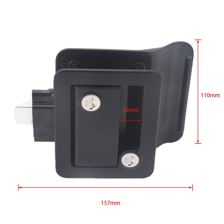 A5981-03 Black RV Paddle Entry Door Lock Latch - In Car by buy2fix | Online Shopping UK | buy2fix