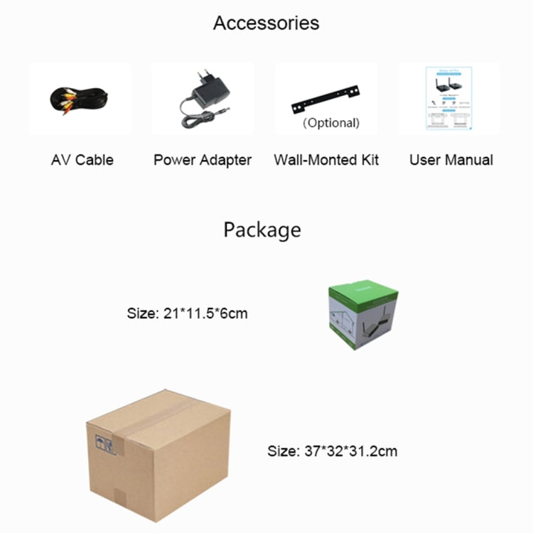 Measy AV530-2 5.8GHz Wireless Audio / Video Transmitter + 2 Receiver, Transmission Distance: 300m, UK Plug - Consumer Electronics by Measy | Online Shopping UK | buy2fix