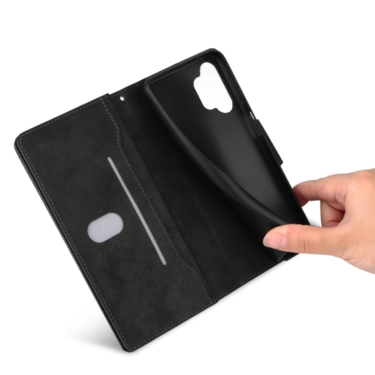 For Samsung Galaxy A32 4G Rivet Buckle 9 Cards Three Fold Leather Phone Case(Black) by buy2fix