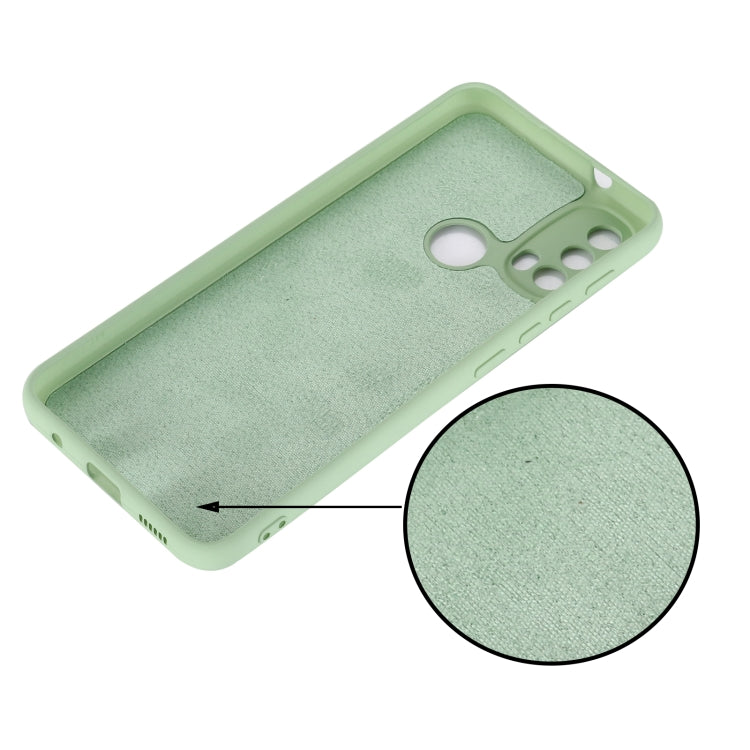 For Motorola Moto E20 / E30 / E40 Pure Color Liquid Silicone Shockproof Phone Case(Green) - Mobile Accessories by buy2fix | Online Shopping UK | buy2fix