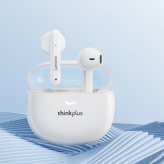 Lenovo LP1Pro Half In-Ear HD Call Wireless Bluetooth TWS Sports Earphone(White) by Lenovo