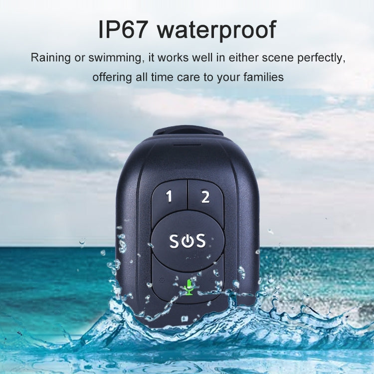 RF-V48 4G Waterproof Anti-lost GPS Positioning Smart Watch, Band A(Black) - In Car by buy2fix | Online Shopping UK | buy2fix