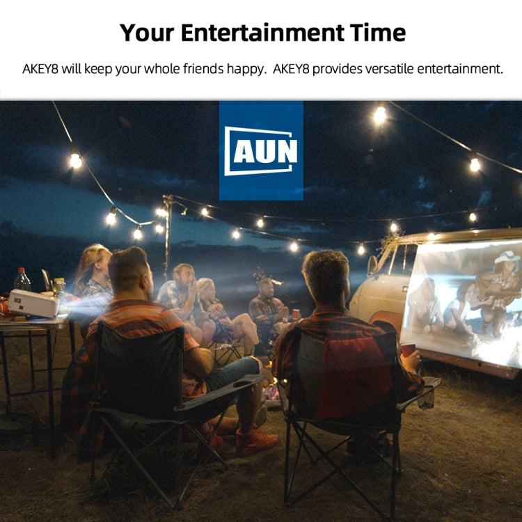 AUN AKEY8 1920x1080 6000 Lumens Portable Home Theater LED HD Digital Projector, Basic Version, EU Plug - Consumer Electronics by AUN | Online Shopping UK | buy2fix