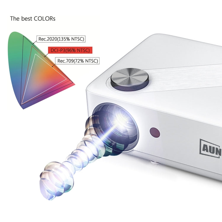 AUN AKEY8 1920x1080 6000 Lumens Portable Home Theater LED HD Digital Projector, Basic Version, EU Plug - Consumer Electronics by AUN | Online Shopping UK | buy2fix