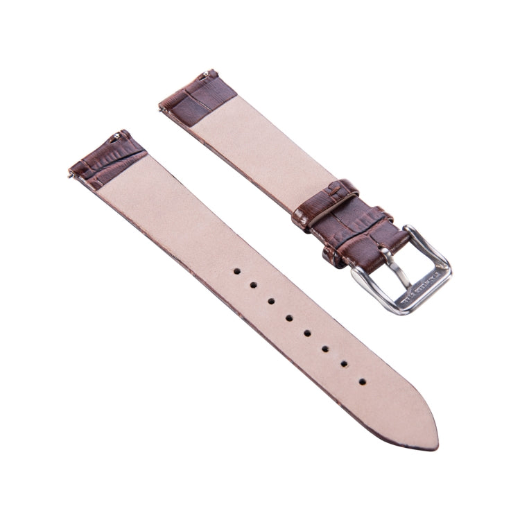 For Huawei B5 Bamboo Leather Watch Band(Coffee) by buy2fix