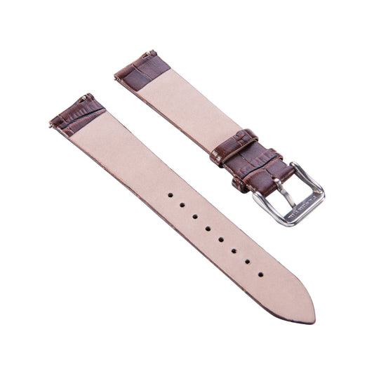 For Huawei B5 Bamboo Leather Watch Band(Coffee) by buy2fix