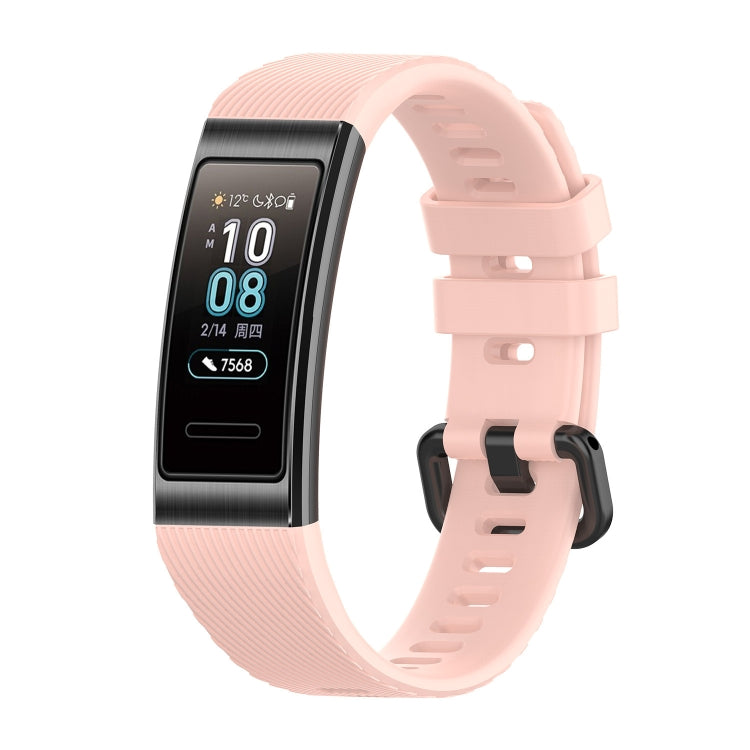 For Huawei Band 3 & 4 Pro Silicone Watch Band(Pink) - Smart Wear by buy2fix | Online Shopping UK | buy2fix