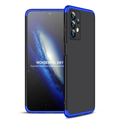 For Samsung Galaxy A13 4G GKK Three Stage Splicing Full Coverage PC Phone Case(Black Blue) - Galaxy Phone Cases by GKK | Online Shopping UK | buy2fix