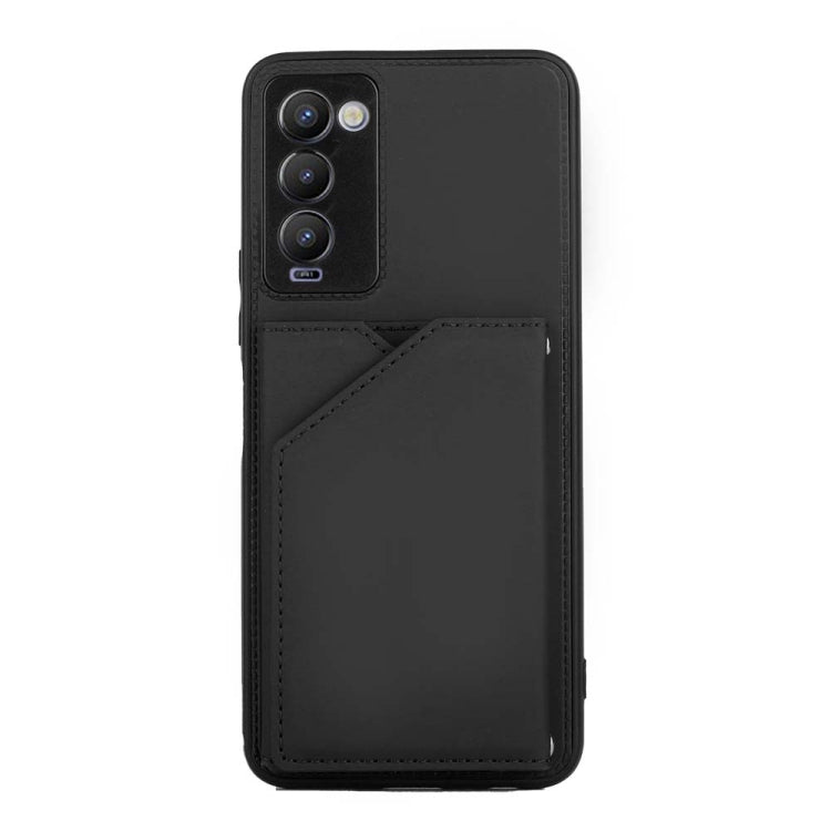 For Tecno Camon 18 Skin Feel PU + TPU + PC Phone Case(Black) by buy2fix