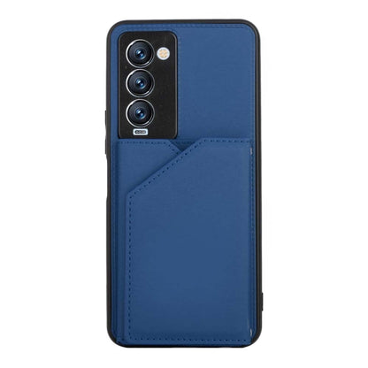 For Tecno Camon 18 Premier Skin Feel PU + TPU + PC Phone Case(Blue) by buy2fix