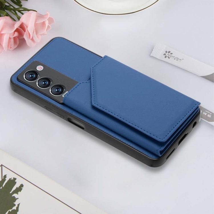 For Tecno Camon 18 Premier Skin Feel PU + TPU + PC Phone Case(Blue) by buy2fix