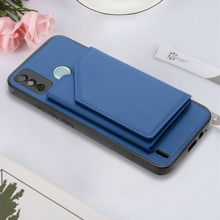 For Tecno Spark 6 Go / Go 2020 Skin Feel PU + TPU + PC Phone Case(Blue) by buy2fix