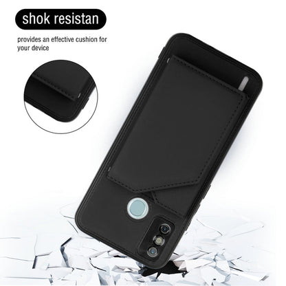 For Tecno Spark 6 Go / Go 2020 Skin Feel PU + TPU + PC Phone Case(Black) by buy2fix