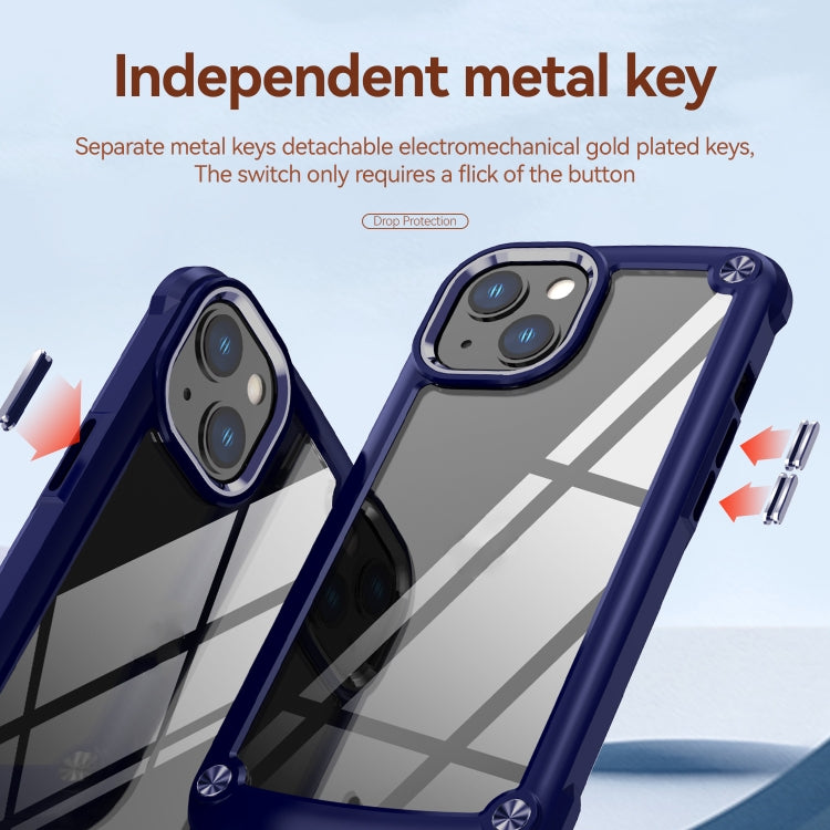 For iPhone 11 Pro TPU + PC Lens Protection Phone Case(Blue) by buy2fix