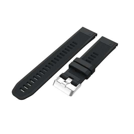 For Garmin Fenix 5 Silicone Watch Band(Black) by buy2fix