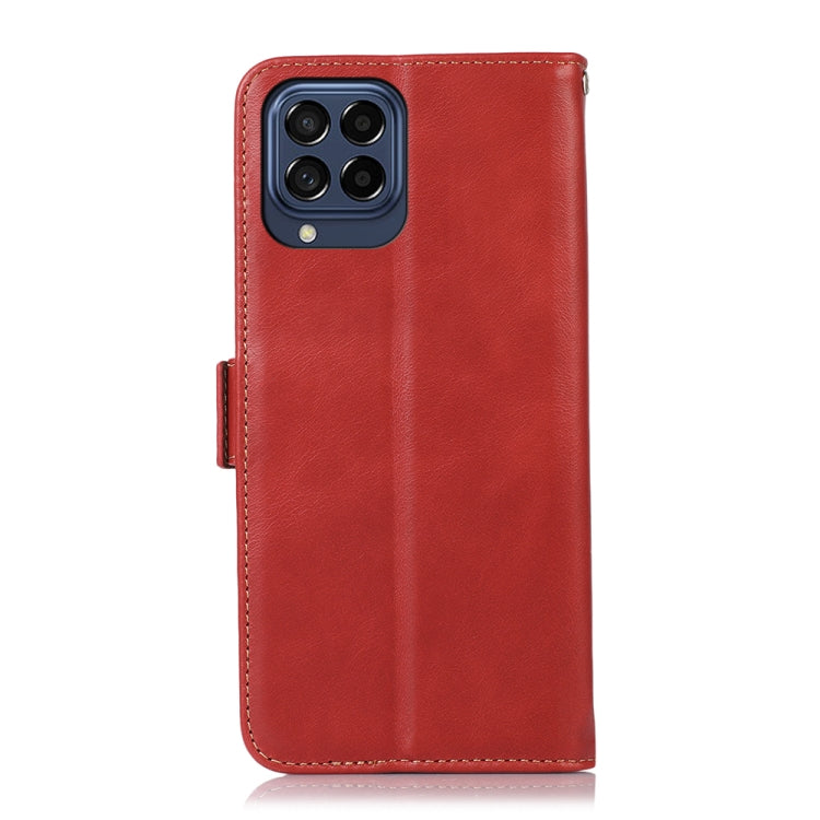 For Samsung Galaxy M53 5G Crazy Horse Top Layer Cowhide Leather Phone Case(Red) - Galaxy Phone Cases by buy2fix | Online Shopping UK | buy2fix