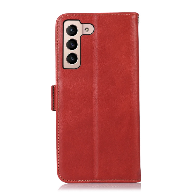 For Samsung Galaxy S22+ 5G Crazy Horse Top Layer Cowhide Leather Phone Case(Red) - Galaxy S22+ 5G Cases by buy2fix | Online Shopping UK | buy2fix