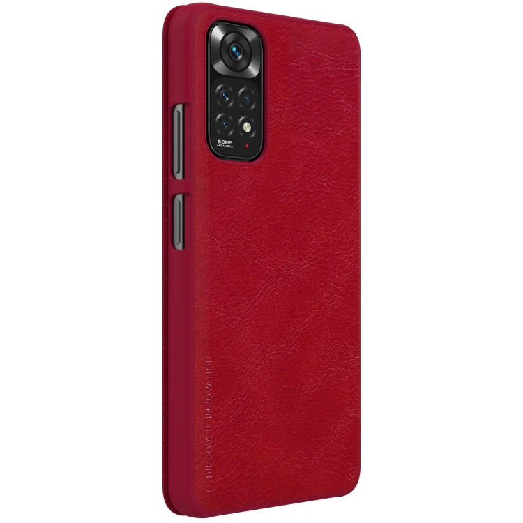 For Xiaomi Redmi Note 11 Global NILLKIN QIN Series Crazy Horse Texture Leather Case(Red) by NILLKIN