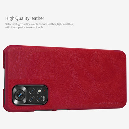 For Xiaomi Redmi Note 11 Global NILLKIN QIN Series Crazy Horse Texture Leather Case(Red) - Xiaomi Cases by NILLKIN | Online Shopping UK | buy2fix