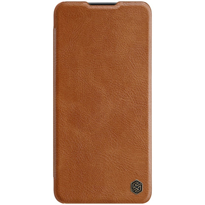 For Xiaomi Poco X4 Pro 5G NILLKIN QIN Series Pro Sliding Camera Cover Leather Phone Case(Brown) - Xiaomi Cases by NILLKIN | Online Shopping UK | buy2fix