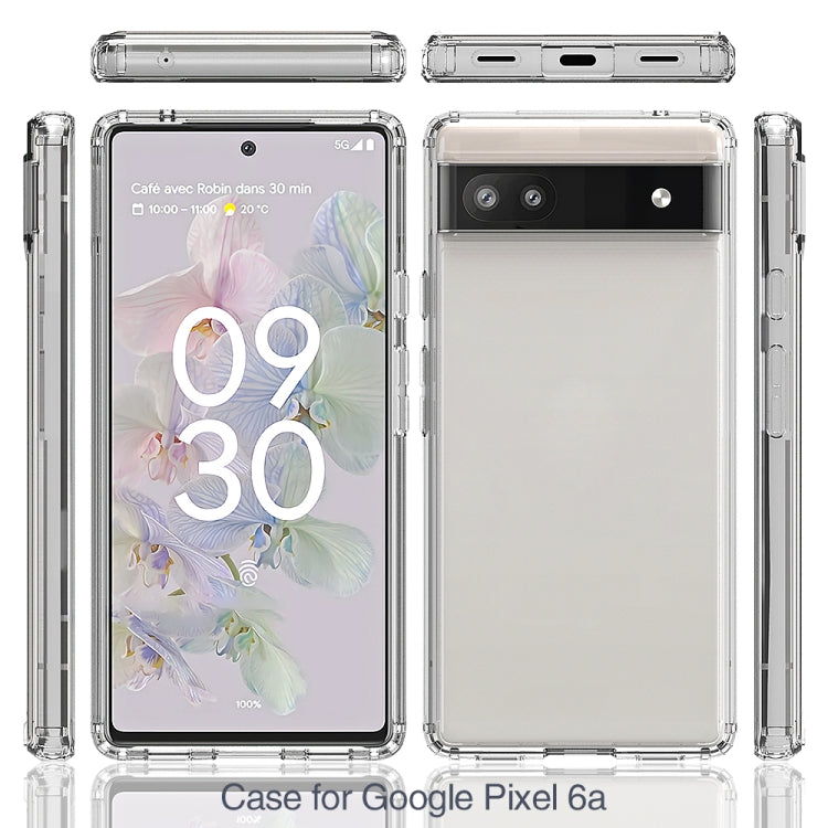 For Google Pixel 6a Shockproof Scratchproof TPU + Acrylic Phone Case(Transparent) - Google Cases by buy2fix | Online Shopping UK | buy2fix