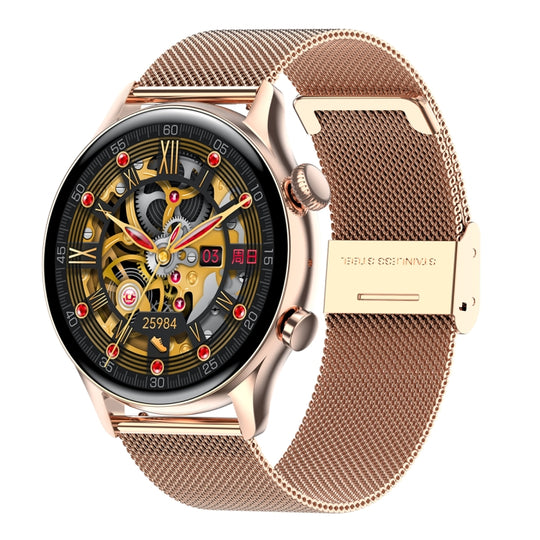 HK8Pro 1.36 inch AMOLED Screen Steel Strap Smart Watch, Support NFC Function / Blood Oxygen Monitoring(Gold)