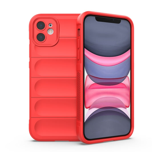 For iPhone 11 Magic Shield TPU + Flannel Phone Case (Red) by buy2fix