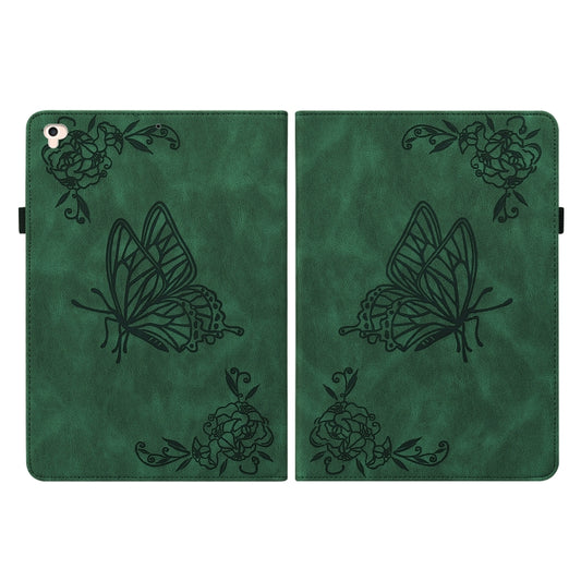 Butterfly Flower Embossed Leather Tablet Case For iPad 9.7 inch 2017 / 2018(Green) by buy2fix