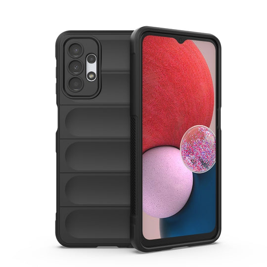 Pour Samsung Galaxy A13 5G / 4G Magic Shield TPU + Étui de téléphone en flanelle (Noir)