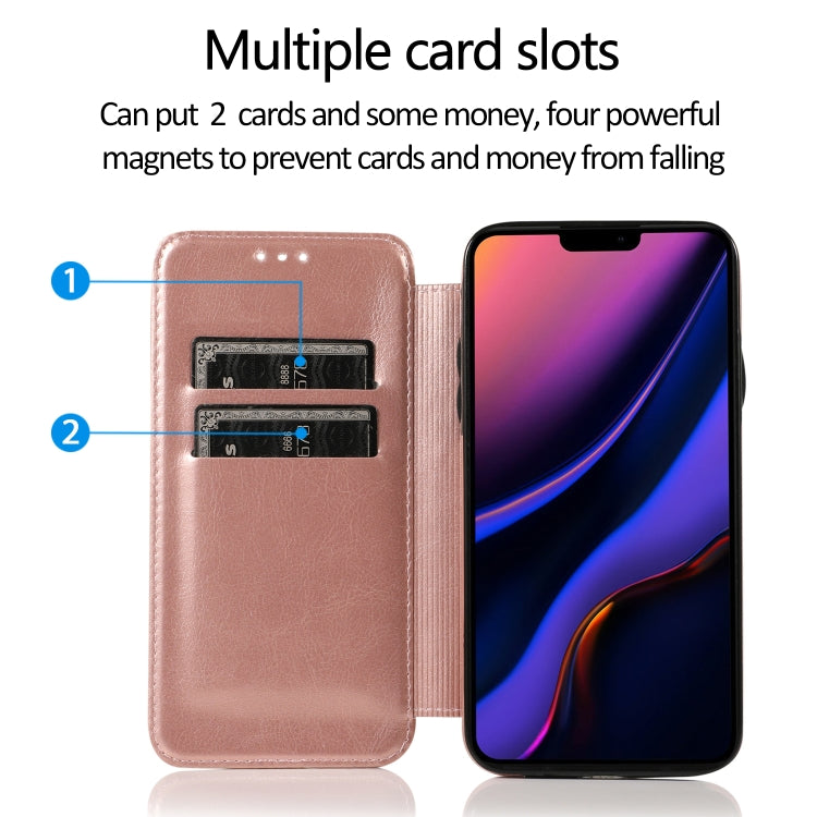 For iPhone 11 Pro Knight Magnetic Suction Leather Phone Case (Rose Gold) by buy2fix